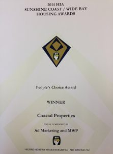 2014 HIA-Sunshine Coast Wide Bay Housing Awards, Peoples Choice Award