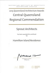 2015 QLD Architecture Awards - Regional Commendation - Hamilton Island Residence